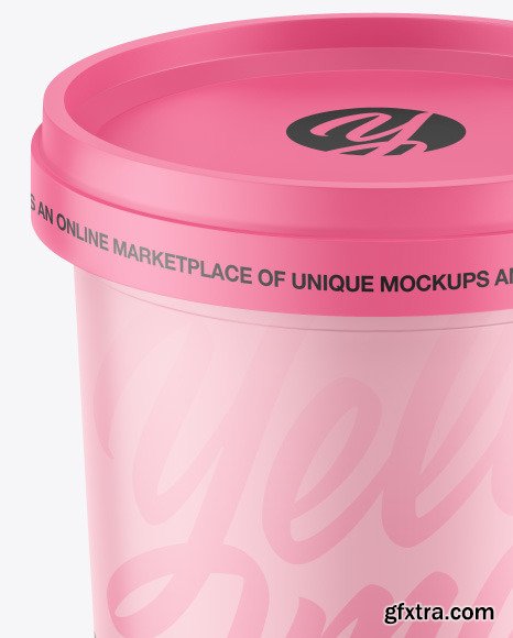 Matte Ice Cream Cup Mockup 88445