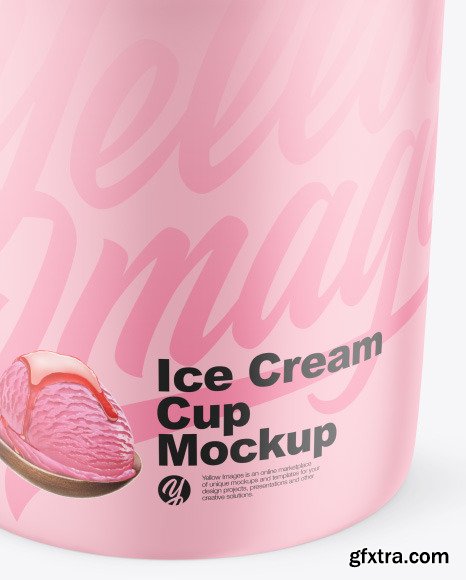 Matte Ice Cream Cup Mockup 88445