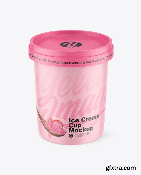 Matte Ice Cream Cup Mockup 88445