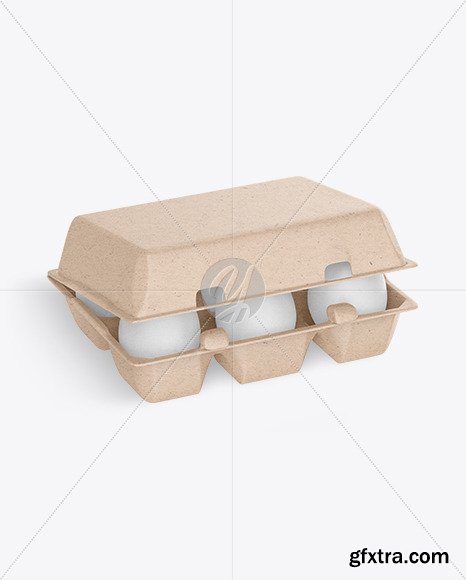 Kraft Carton Opened Egg Pack Mockup 91884