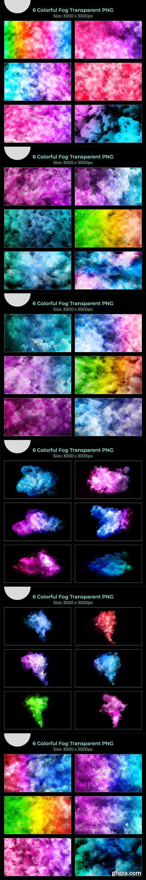 Colorful realistic various shapes of fogs + bonus