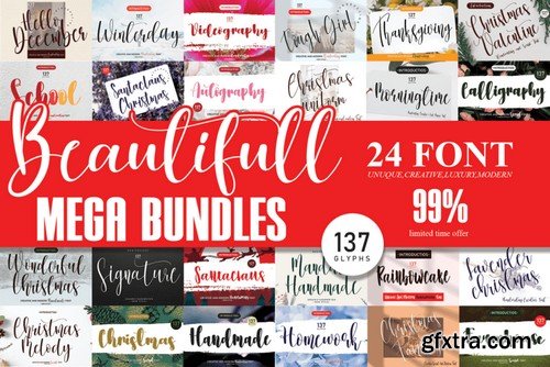 Beautiful Mega Bundles hand-writen