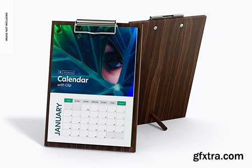 Calendars with clip mockup