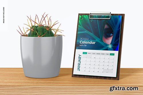 Calendars with clip mockup