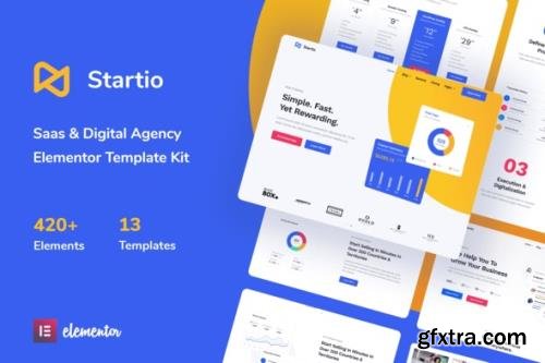 ThemeForest - Startio v1.0.2 - Saas & Digital Agency Elementor Template Kit - 28623952