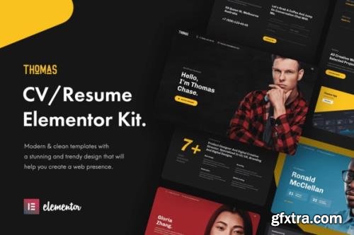 ThemeForest - Thomas v1.0.2 - CV/Portfolio Elementor Template Kit - 27980339