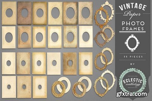 Vintage Paper Photo Frames