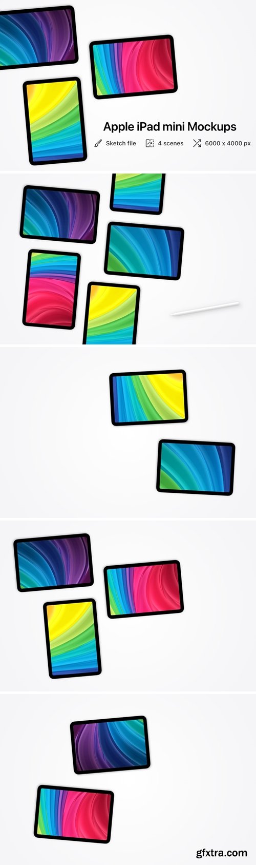 New Apple iPad mini - 4 Sketch mockups