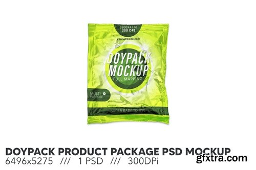 Doypack Product Package PSD Mockup