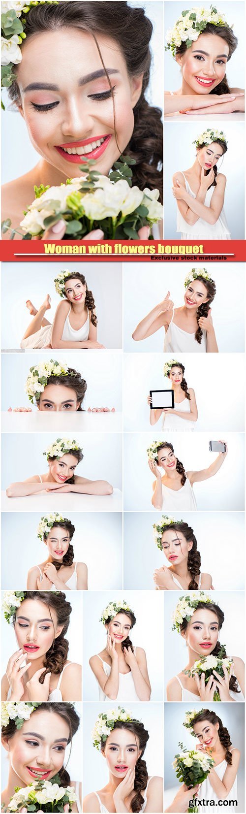 Woman with flowers bouquet