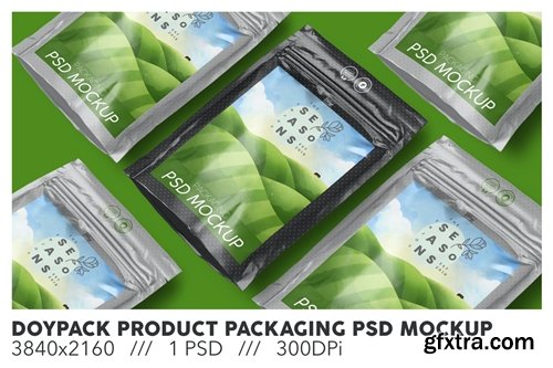 Doypack Product Packaging PSD Mockup