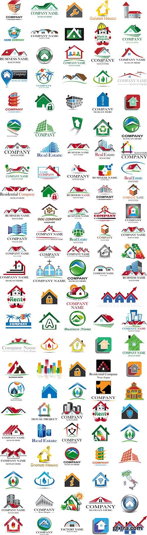 House logo vector set project