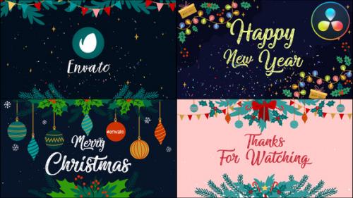 Videohive - New Year Greetings Slideshow | DaVinci Resolve - 34825376 - 34825376