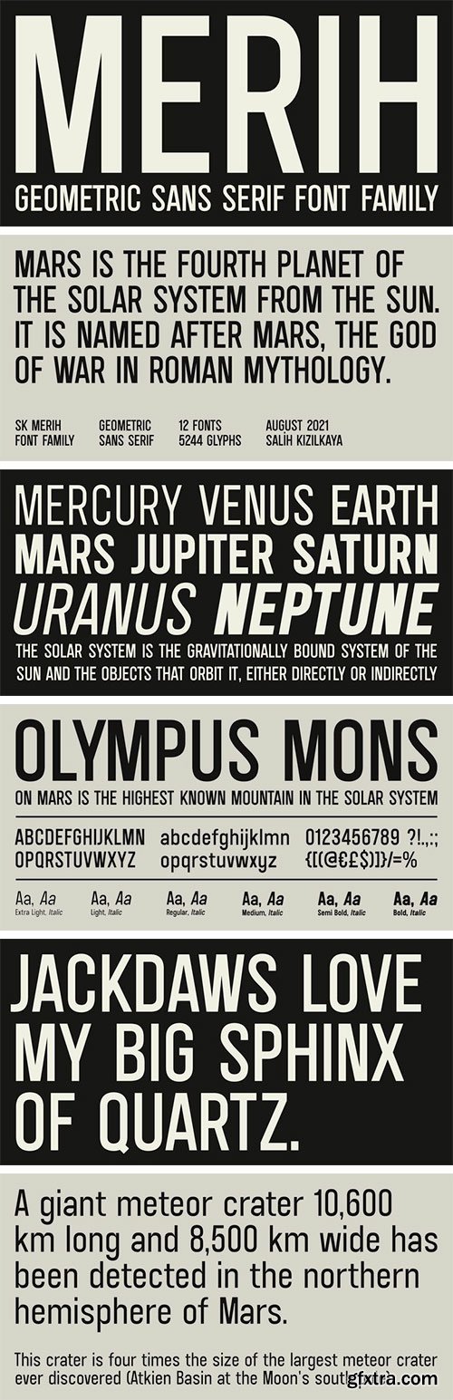 SK Merih Font Family