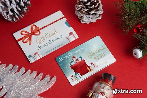 Christmas Gift Card Mockup