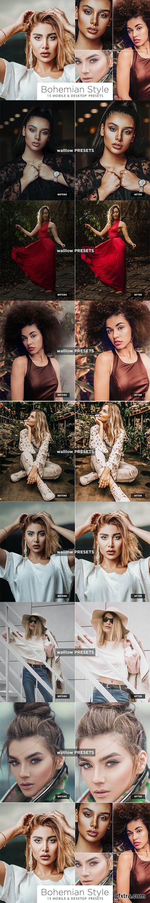 15 Bohemian Style Presets, Mobile & Desktop preset