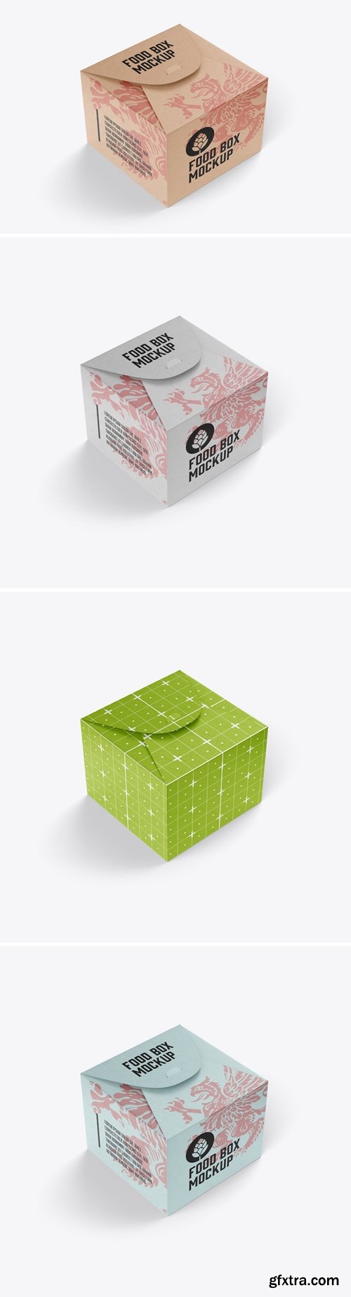 Square Food Box Mockup