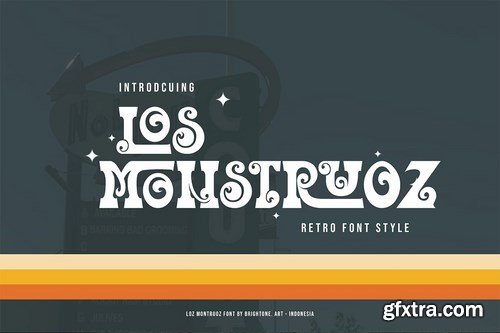 Los Monstruoz - psychedelic style Font