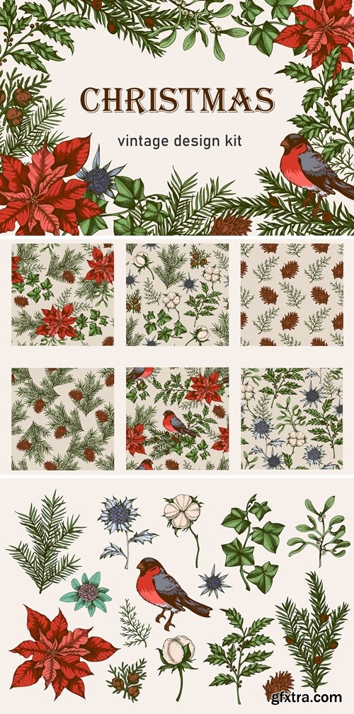 Christmas Vintage Design Kit