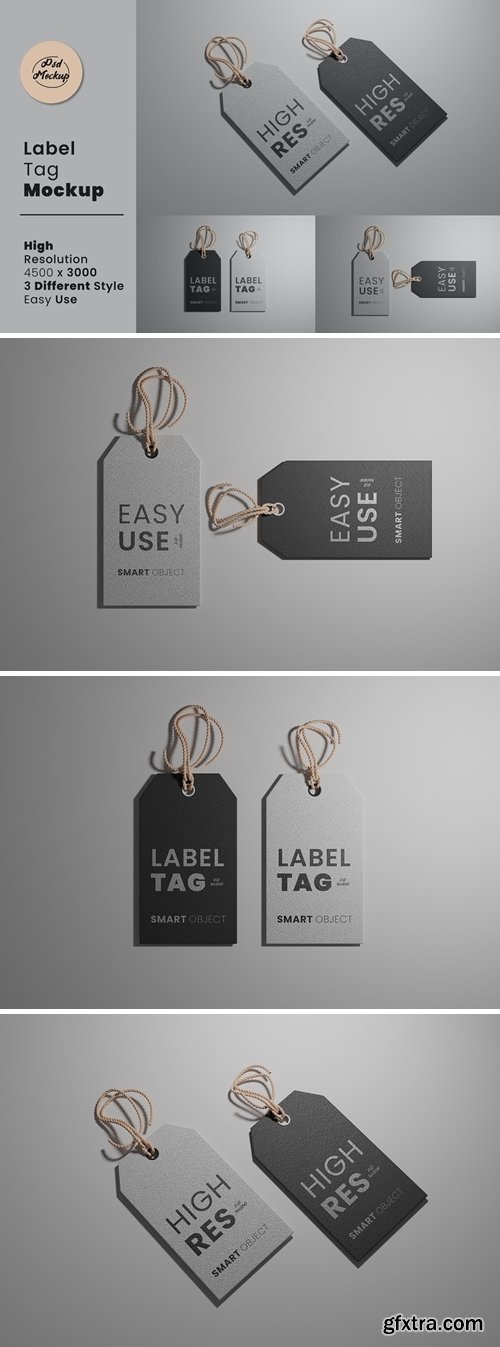 Label tag logo mockup