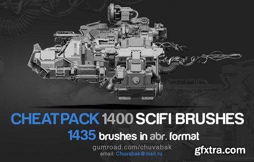 Gumroad - 1400 Sci-Fi Brushes Photoshop - Oleg Vdovenko