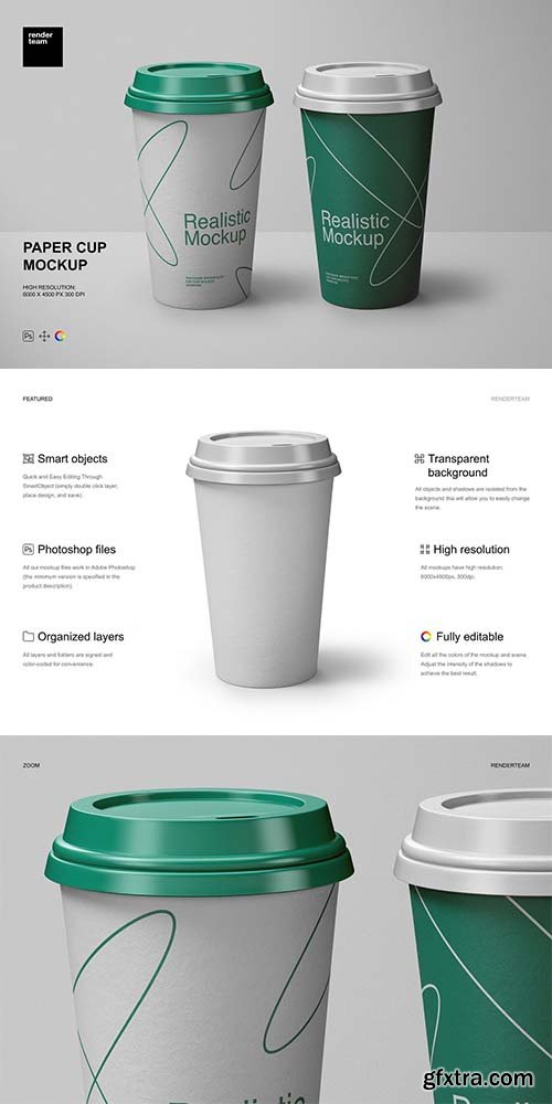 CreativeMarket - Paper Cup Mockup 6664062