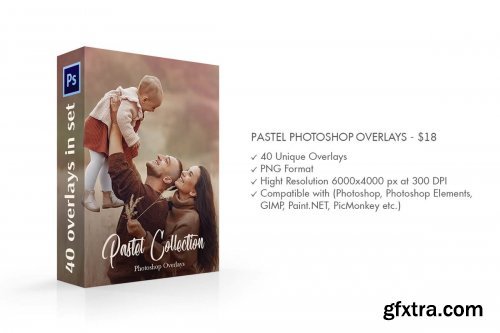 CreativeMarket - Pastel Overlays Photoshop 4737126