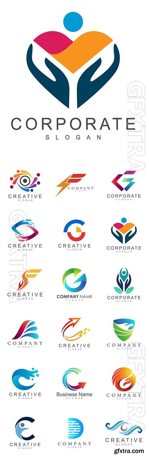 Business logos set in vector