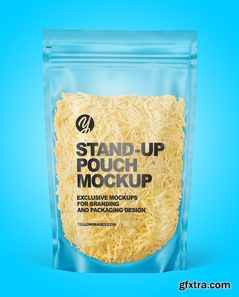 Frosted Plastic Pouch w/ Grated Cheese Mockup 89220