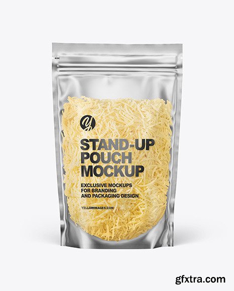 Frosted Plastic Pouch w/ Grated Cheese Mockup 89220