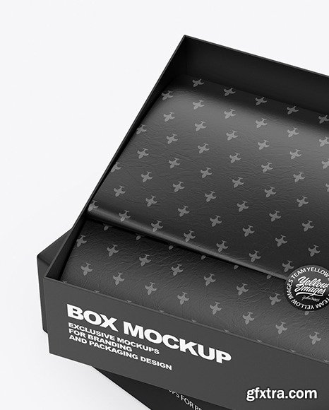 Opened Paper Box With Package Mockup 87333