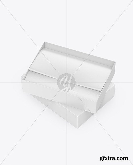 Opened Paper Box With Package Mockup 87333