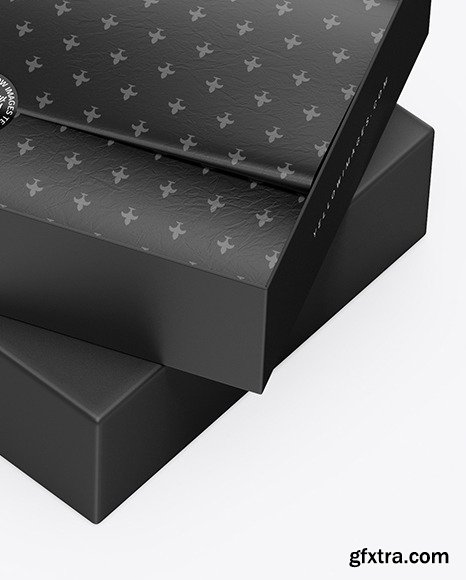 Opened Paper Box With Package Mockup 87333