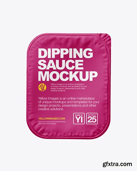 Dipping Sauce w/ Matte Lid Mockup 88004