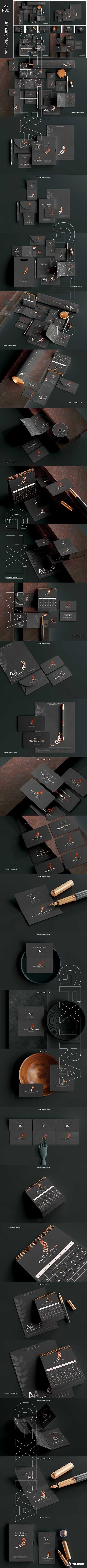 Stationery branding mockup scene