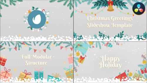 Videohive - Christmas Greetings Slideshow | DaVinci Resolve - 34804738 - 34804738