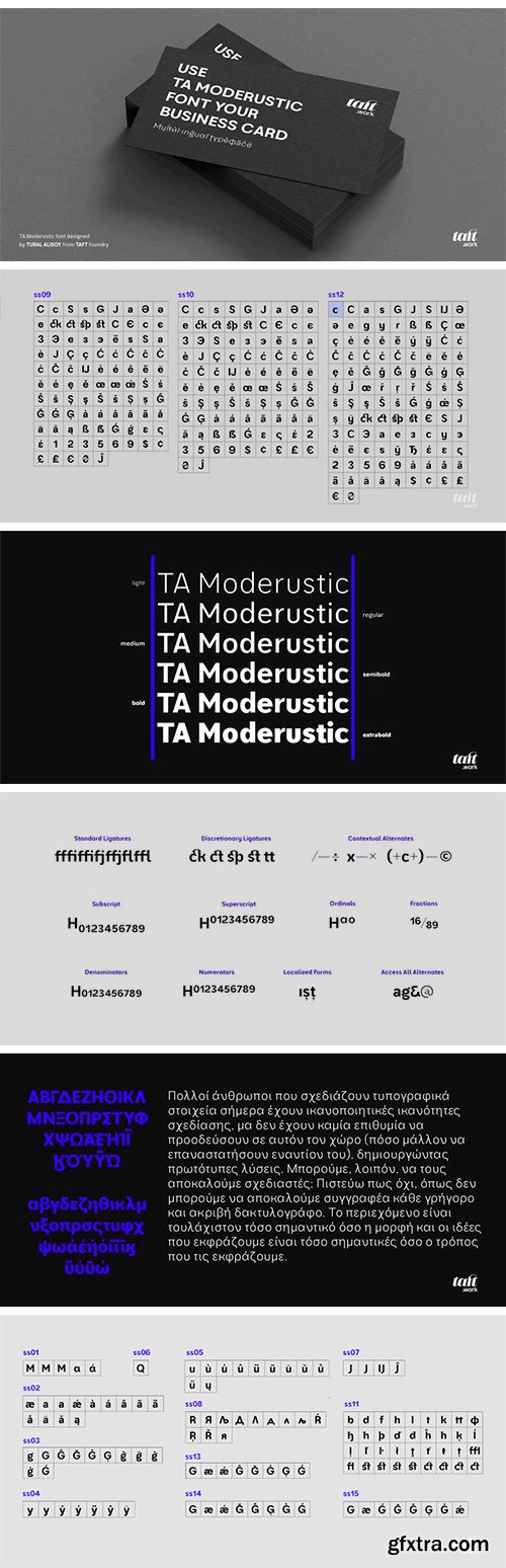 TA Moderustic Font Family