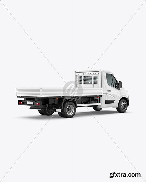 Tipper Van Mockup - Back Half Side View 89120