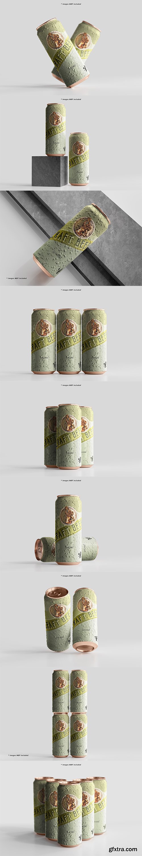 Large sleek beer can mockup