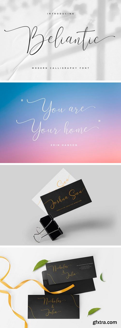 Beliantic Calligraphy Font