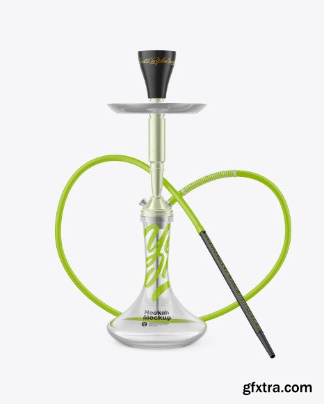 Hookah with Clear Glass Flask Mockup 89293