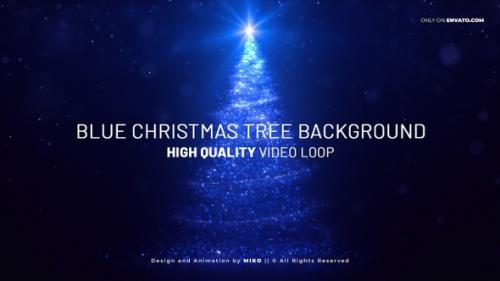 Videohive - Blue Christmas Tree Background - 34923730 - 34923730