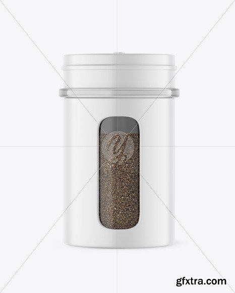 Matte Spice Jar w/ Black Pepper Mockup 88976