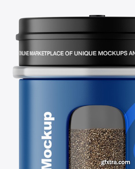 Matte Spice Jar w/ Black Pepper Mockup 88976