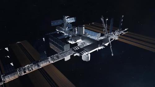 Videohive - International Space Station Close Establishing Shot - 34924495 - 34924495