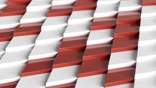 Videohive - Red And White Diamond Shapes Background - 34925319 - 34925319