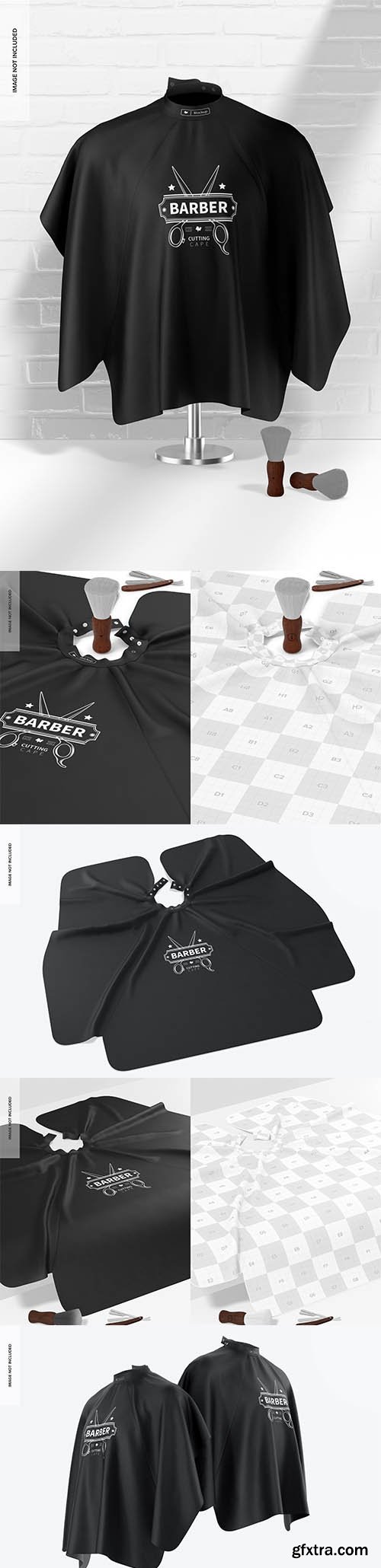 Barber cutting capes mockup