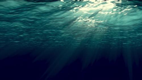 Videohive - The rays of the sun pass under the water - 34927355 - 34927355