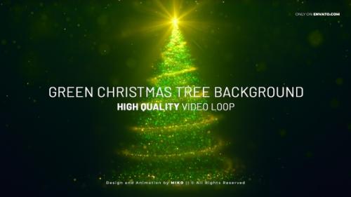 Videohive - Green Christmas Tree Background - 34928462 - 34928462