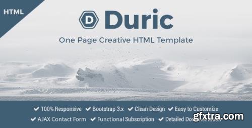 ThemeForest - Duric v1.0.0 - One Page Creative HTML Template - 19113894